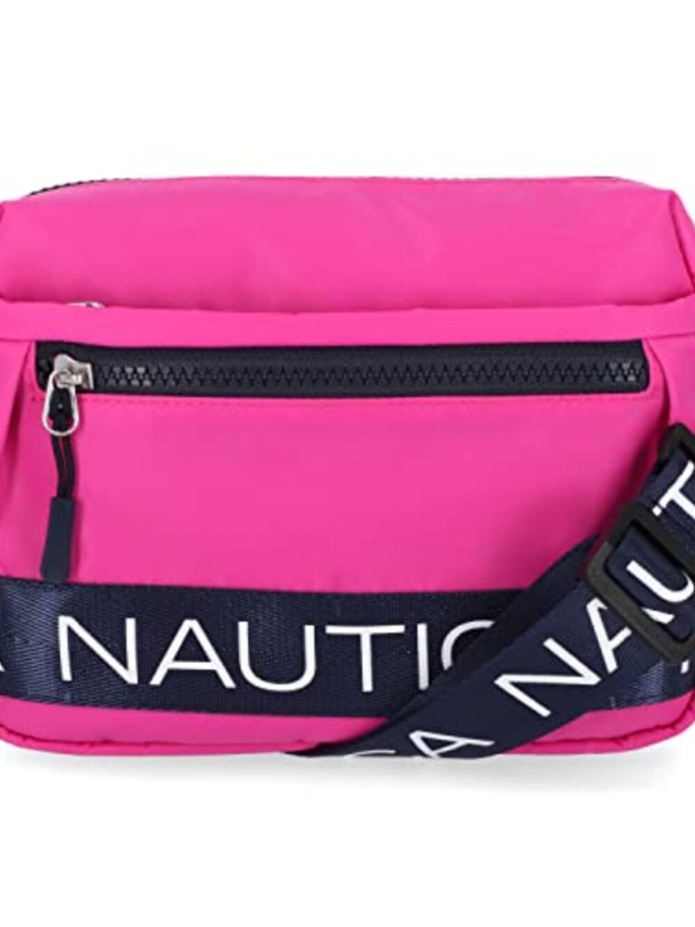 Nylon Bean Bag Crossbody Bag with Adjustable Strap - Women's Handbag